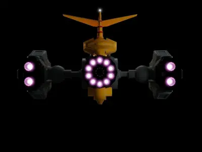 SciFi spaceship Low-poly 3D model purchase