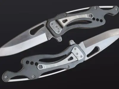 Switchblade Knife Low-poly Game-Ready PBR 3D Model Low-poly 3D model