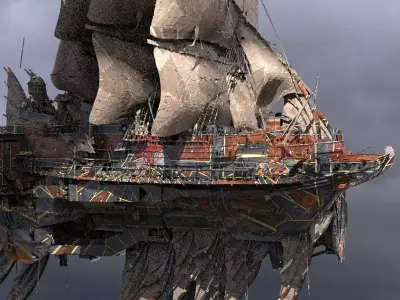 Airship Red Finn 3D model