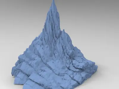 Dark Horror Cliffs 6 3D model