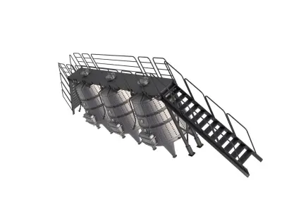 Steel Wine Tanks 3D model buy