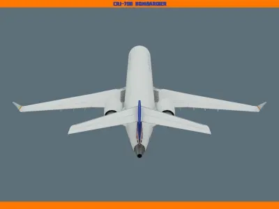 CRJ700 United Low-poly 3D model