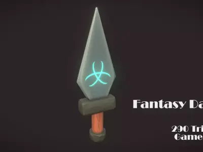 Fantasy Dagger Free low-poly 3D model purchase