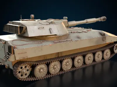 2S1 Gvozdika 3D model