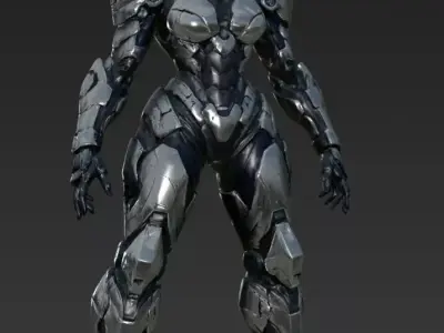 Female Rhino Robot 3D model