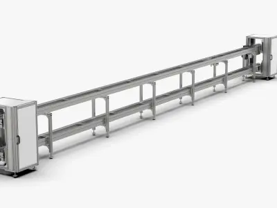 Double Speed Chain Line with Elevator 3D model