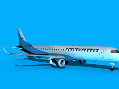 Embraer Emb-190 Montgomery Air Charter 3D model