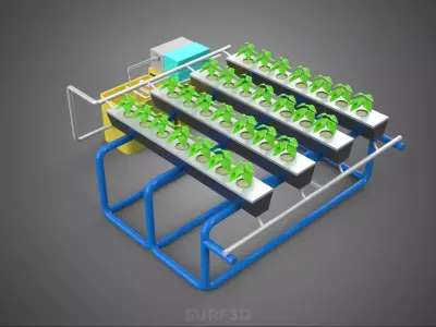 AUTO CONTROL MONITORING NUTRIENT PH NUTRITION HYDROPONIC PLANT 3D model