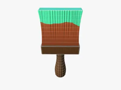 Cartoon Paintbrush Free low-poly 3D model