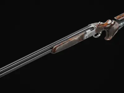 Beretta DT11 with TSK Stock Low-poly 3D model