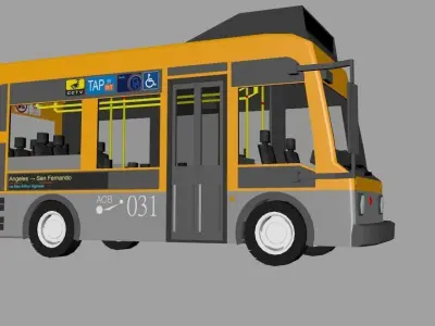 Minibus 19 seater with Wheelchair provision Low-poly 3D model