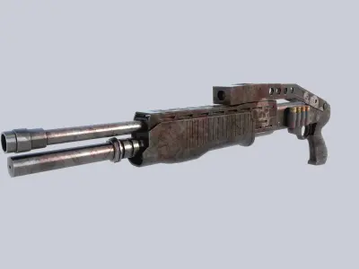 SPAS12 gun Low-poly 3D model