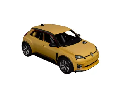Renault 5 E-Tech 2026 Compact Electric Hatchback Retro-Modern 3D model