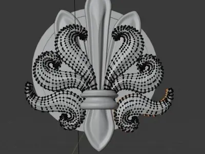 ORNAMENT 3D fleur de lis 3D print model