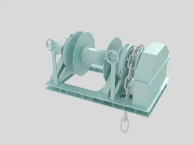 Ship Winch Low-poly 3D model