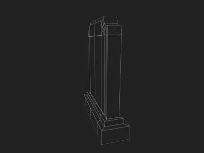 Gravestone Low-poly 3D model get