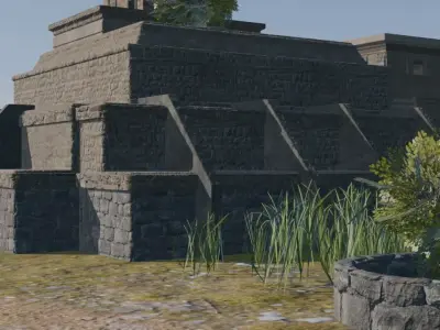 Ancient Island Civilization 3D model