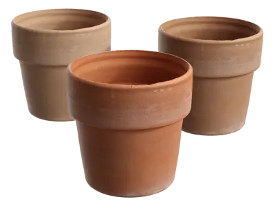  Rimmed Terracotta Clay Pot Models 