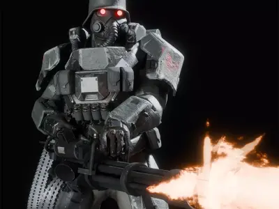 Armored juggernaut Soldier 3D model