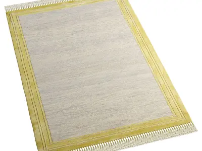 Wool Blend Tufted Tassel Rug 3D model