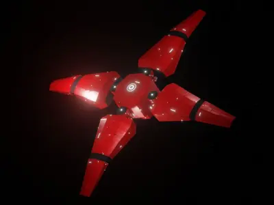 Probe II Spaceship Low-poly 3D model