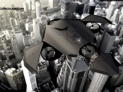 ANDROMEDA AIRBUS DRONE Low-poly 3D model
