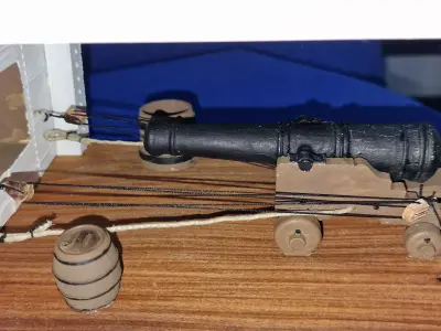Canon Modell Deck 12 Pounder 1750 3D print model