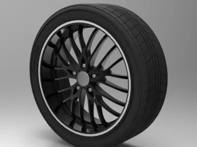 Wheel rim ADVANTI SG79 and tire Free 3D model