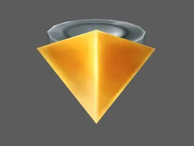 Pointer metal pin Low-poly 3D model