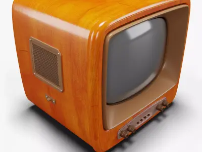 Vintage Wood TV 3D model