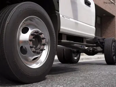 Heavy Duty Dually Wheels with Tire Assembly 3D model