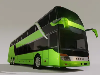 Bus Setra topclass S 431 DT Low-poly 3D model