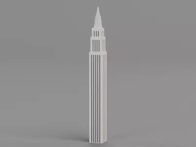 Paper Skyscraper V4 Low-poly 3D model