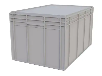 Universal plastic container 02 3D model