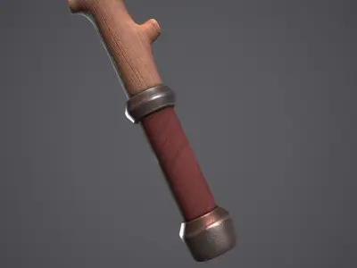Axe Battle Weapon  Low-poly 3D model
