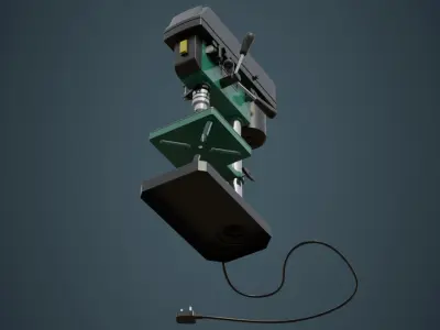 Drill Press 2A Low-poly 3D model