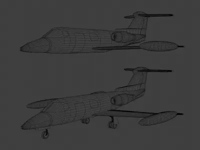 Learjet 23 3D model purchase