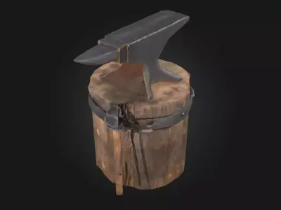 Blacksmiths Stand  The Crafting Corner of Iron and Fire 3D model