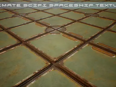 PBR Sci-Fi Spaceship Texture 58 Low-poly 3D model