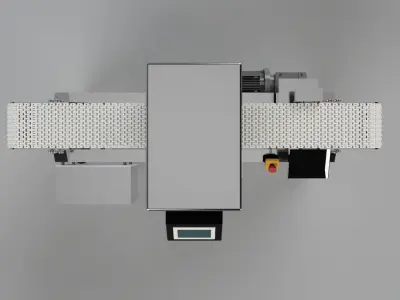 Conveyor Belt Model- Metal Detector 3D model