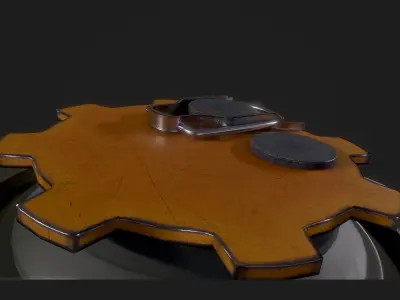 Soviet anti-tank mine TM-62M Low-poly 3D model