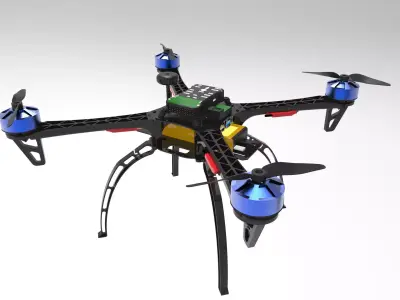 Quadcopter unmanned aerial vehicle 3D model