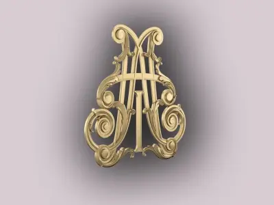     monogramm  latter A and T 3D print model
