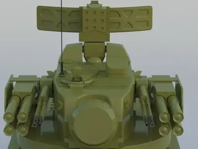 2K22 Tunguska SA 19 Grison Free low-poly 3D model purchase