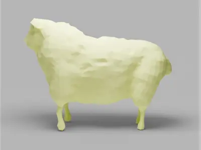 Geometric Sheep Low-poly 3D model