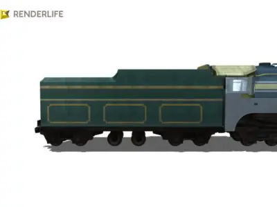 E-4 Hudson Locomotive 3D model