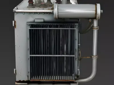 Realistic EV Station Power Transformer 3d model Low-poly 3D model