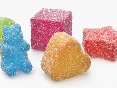 Assorted Gumdrops Sugar Coating Set Multicolor 3D model