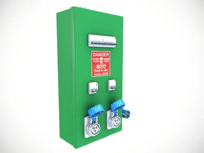 Electric High Voltage Plug Low-poly 3D model