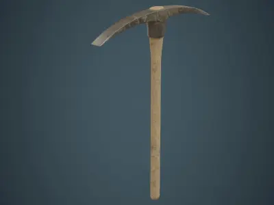 Pickaxe 2B Low-poly 3D model